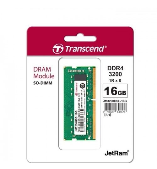 Transcend JETRAM DDR4 16GB PC 3200 SODIMM CL22 1.1V